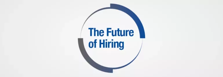 Logo z napisem 'The Future of Hiring'