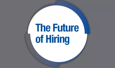 A circle with the text 'The Future of Hiring' in English.