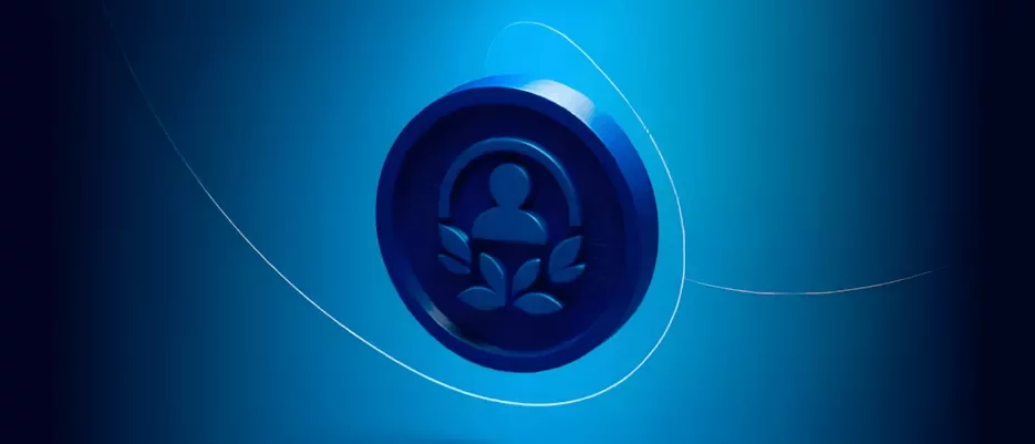 Niebieska okrągła ikona profilu.